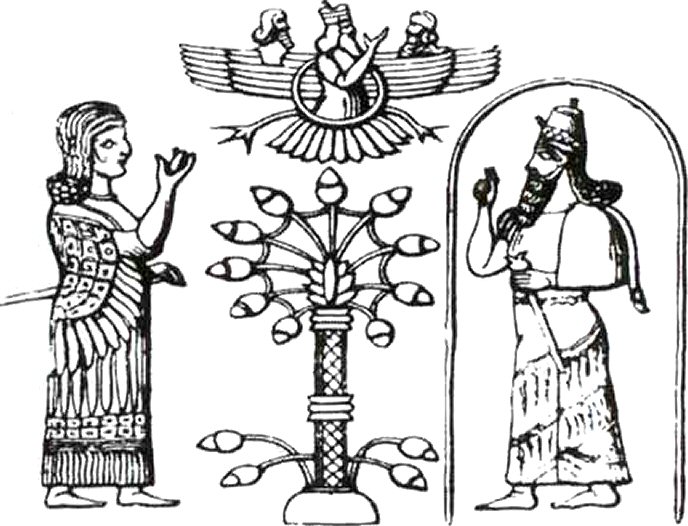 La triple divinit des anciens Assyriens.