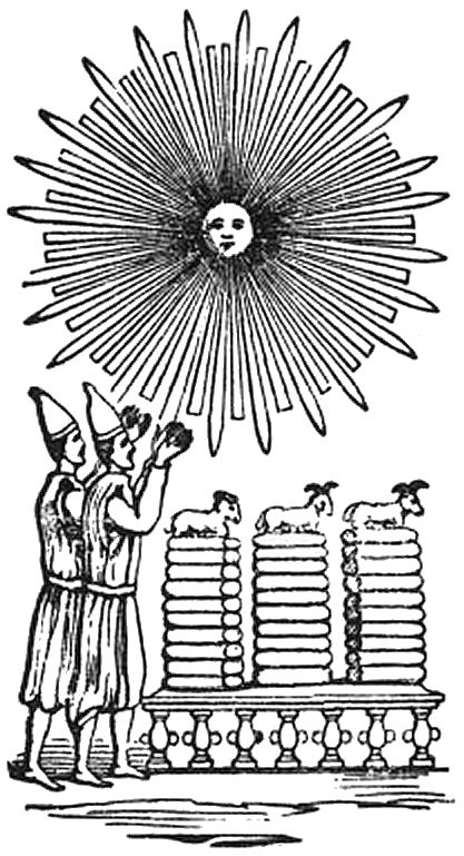 Culte du soleil en gypte.