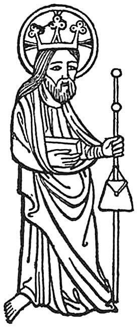 L'image papale de Dieu avec la feuille de trfle.