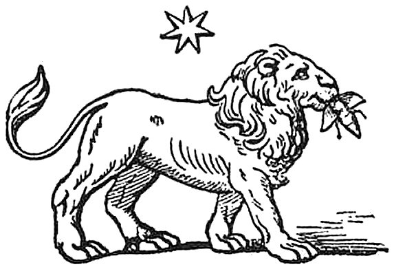 Lion de Mithra avec l'abeille dans sa bouche.
