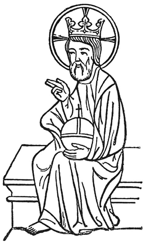 L'image papale de Dieu avec le globe band du paganisme.